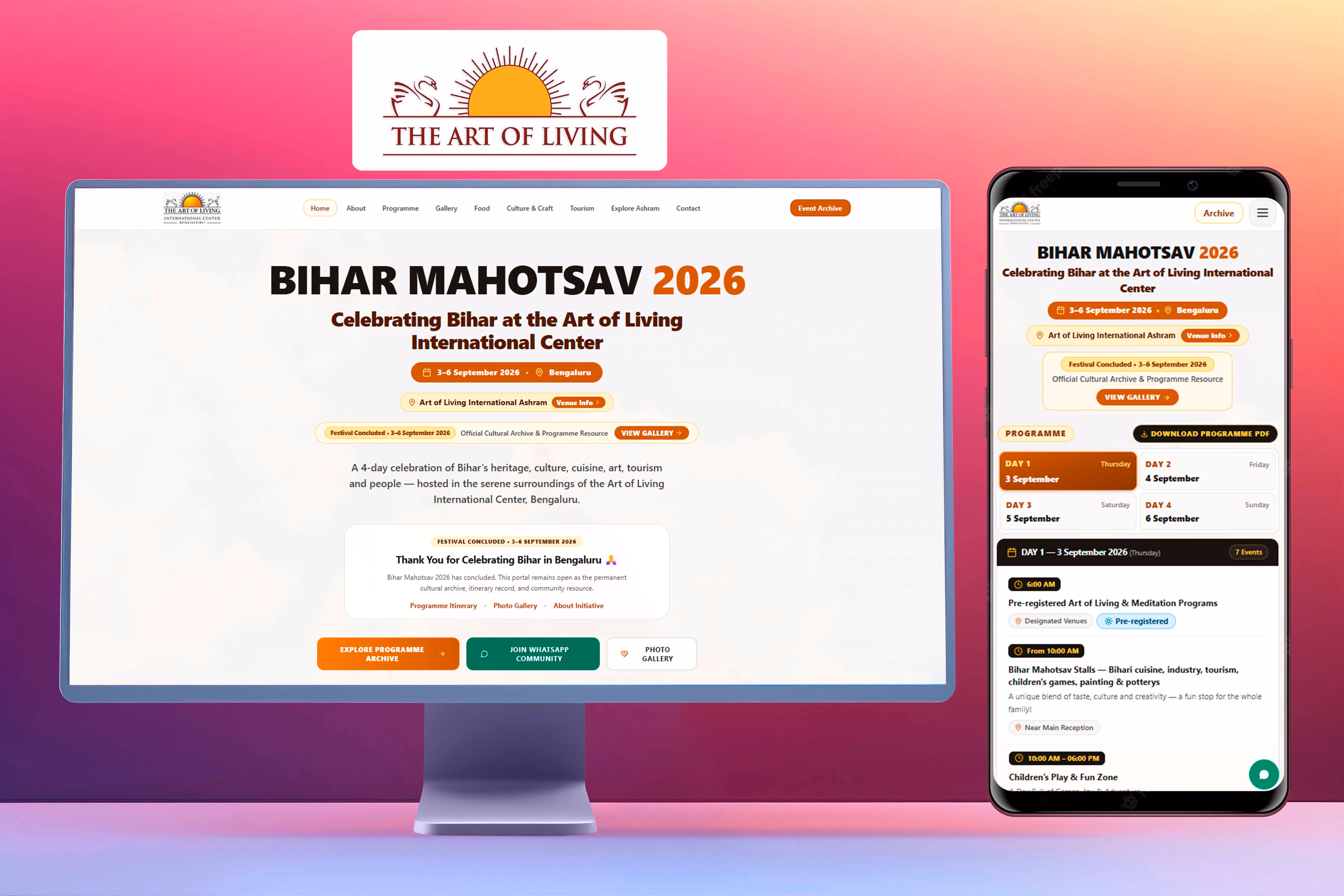 Bihar Mahotsav 2026 website designed by Rotofy