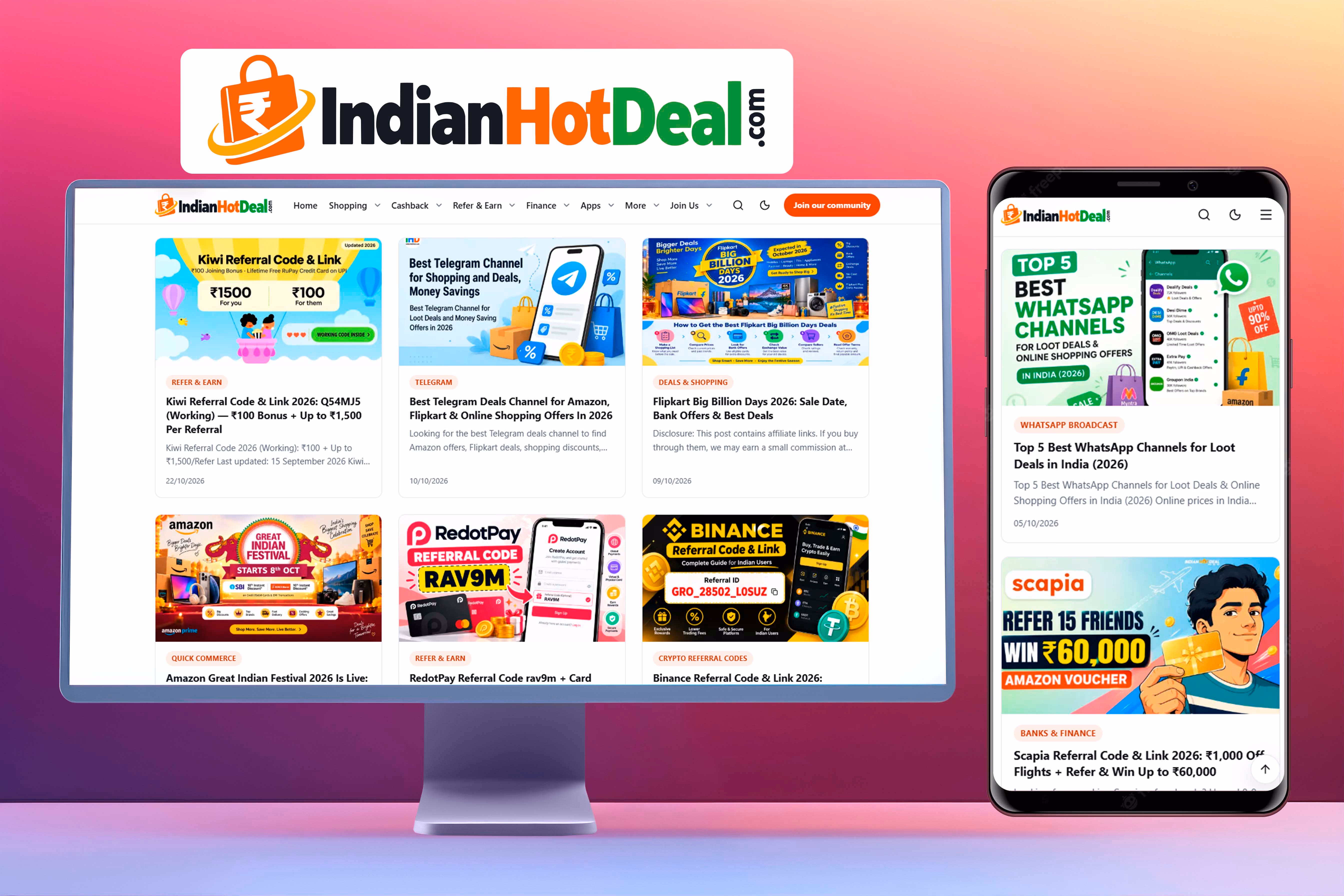 Indian Hot Deal website designed by Rotofy